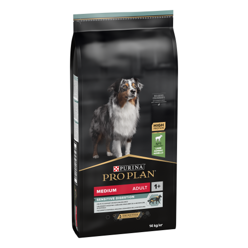 PURINA PRO PLAN ADULT Sensitive Digestion, Talie Medie, Miel, 14 kg