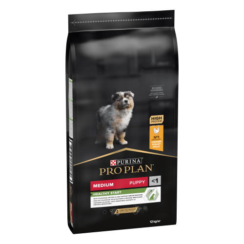 PURINA PRO PLAN PUPPY Healthy Start, Talie Medie, Pui, 12 kg