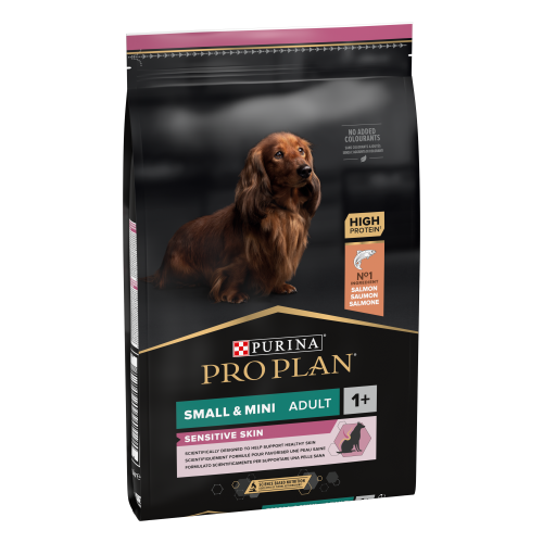 PURINA PRO PLAN ADULT Sensitive Skin, Talie Mică și Foarte Mică, Somon, 7 kg