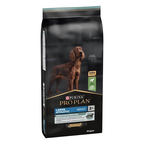 PURINA PRO PLAN ADULT Sensitive Digestion, Talie Mare Atletică, Miel, 14 kg