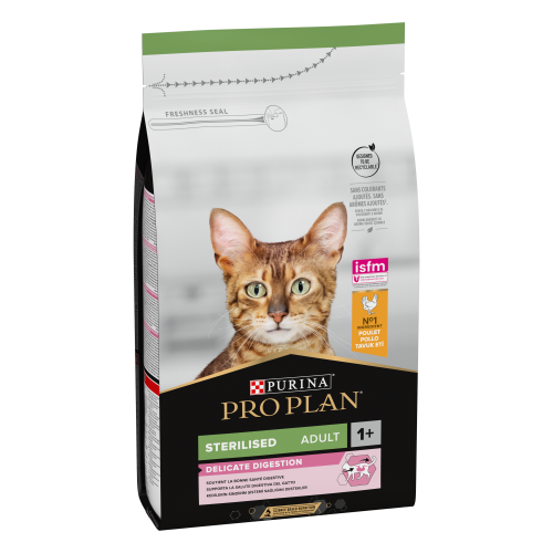 ​PURINA PRO PLAN STERILISED Sensitive Digestion, Pui, 1.5 kg