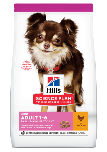 Hrana uscata caini, Hill's Science Plan Canine Adult Small and Mini Light Chicken, 1.5 kg