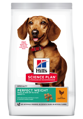 Hrana uscata caini, Hill's Science Plan Canine Adult Perfect Weight Small and Mini Chicken, 1.5 kg