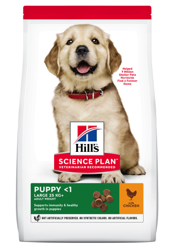 Hrana uscata caini, Hill's Science Plan Canine Puppy Large Breed Chicken, 14.5 kg