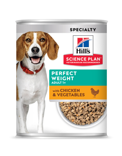 Hrana uscata caini, Hill's Science Plan Canine Adult Perfect Weight Chicken and Vegetables, 363 g