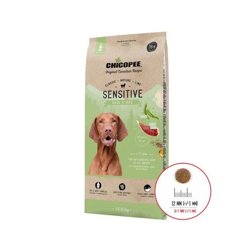 Hrana Uscata Caini, Chicopee Classic Nature Line, Sensitive, Duck & Rice, 15 kg