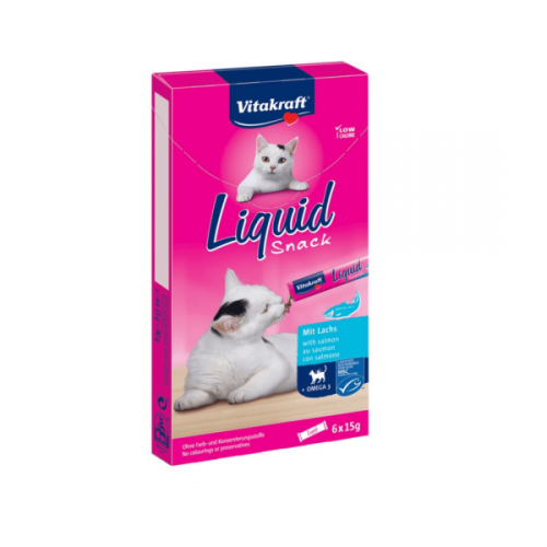 Snack Lichid Pisici Vitakraft Somon PROMO, 6x15 g