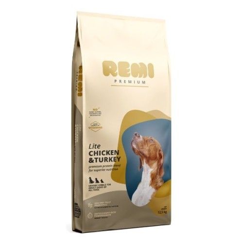 Hrana Uscata Caini, Remi Premium Lite Adult All Sizes cu Pui si Curcan, 3 kg