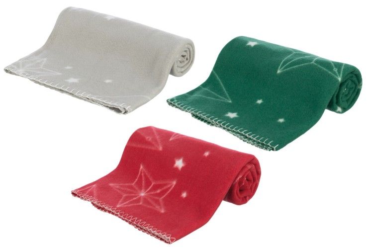 Trixie, patura X-Mas, rosu/ gri/ verde, 924132, 150x100 cm