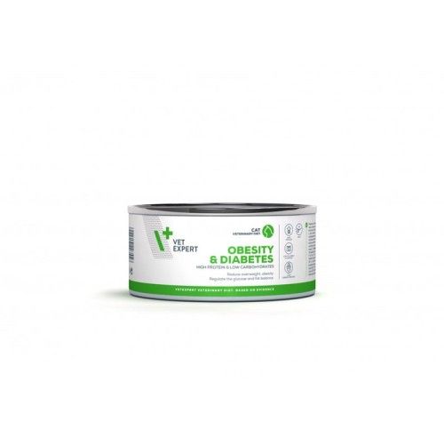4T Dieta Veterinara Pisici Obesity & Diabetes, Vetexpert, 100 g