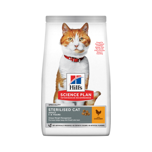Hrana uscata pisici, Hill's Science Plan Feline Adult Sterilised Chicken, 3 kg