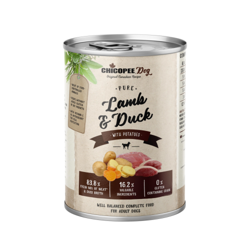 Hrana umeda caini, Chicopee Lamb & Duck, Adult, 400 g