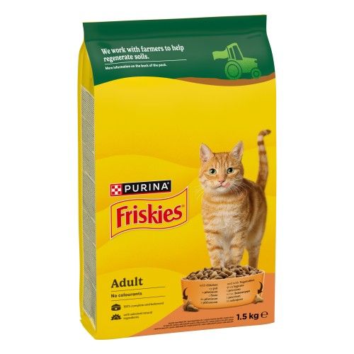 FRISKIES Cat, Adult, Pisica, Pui si Legume, 1.5 kg