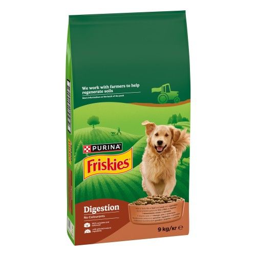 FRISKIES Dog, Caine Digestion, Vita, Miel si Legume, 9 kg