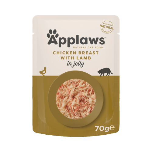 Hrana umeda pisici, Applaws Cat, File Pui si Miel, in aspic, 70 g