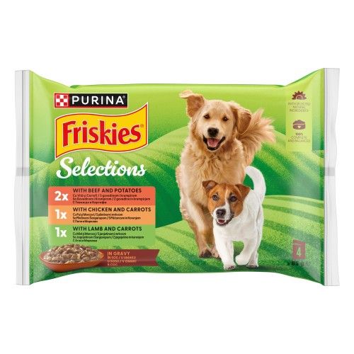 FRISKIES Adult cu Pui si Morcovi in Sos, 4x85 g