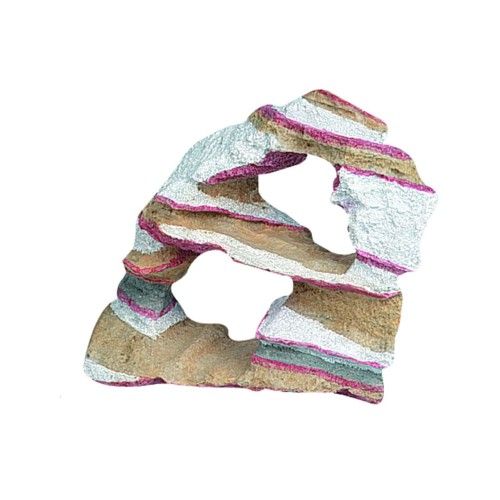 Decor Acvariu Roca Curcubeu, Flamingo, 14x6x12.5 cm