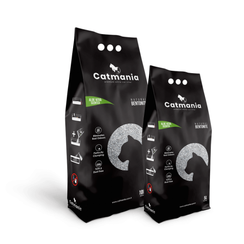 Nisip pentru Litiera Bentonita Catmania, Aloe Vera, 10 L / 8.5 kg