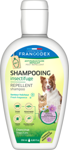 Francodex, sampon antiparazitar repelent dog/ cat fresh, 250 ml