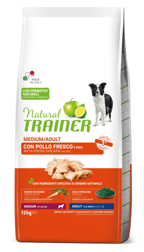 Hrana Uscata Caini, Natural Trainer, Medium Adult, Pui, 12 kg