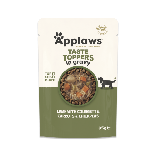 Hrana umeda caini, Applaws Dog Taste Toppers, Miel si Legume, in sos, 85 g