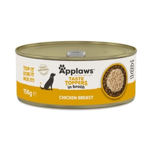 Hrana umeda caini, Applaws Dog Taste Toppers, Piept de Pui, in supa, 156 g