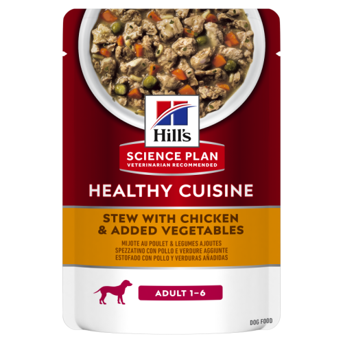 Hrana umeda caini, Hill's Science Plan Canine Adult Chicken & Vegetables Stew, 90 g