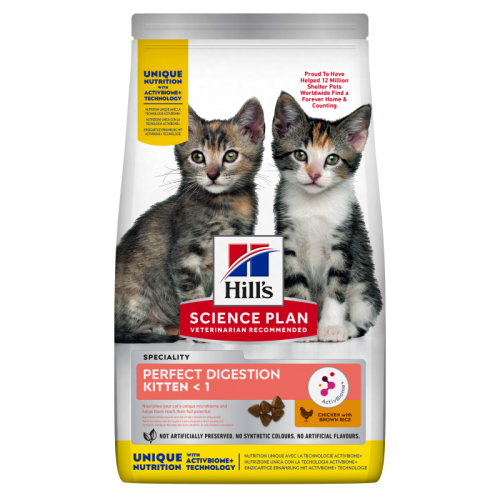 Hrana uscata pisici, Hill's Science Plan Feline Kitten Perfect Digestion, 1.5 kg