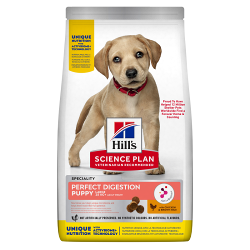 Hrana uscata caini, Hill's Science Plan Canine Puppy LB Perfect Digestion, 2.5 kg