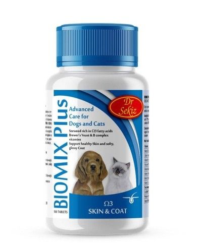 Supliment alimentar, Caini & Pisici, Biomix Plus Omega 3, 100 tablete/ 100 g