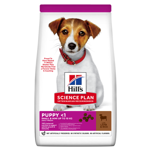 Hrana uscata caini, Hill's Science Plan Canine Puppy Small and Mini Lamb and Rice, 300 g
