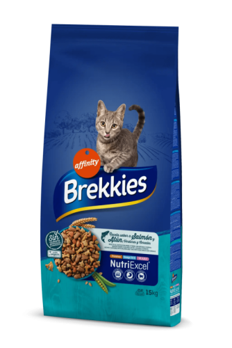 Hrana uscata pisici, Brekkies NutriExcel Cat Somon & Ton, 15 kg