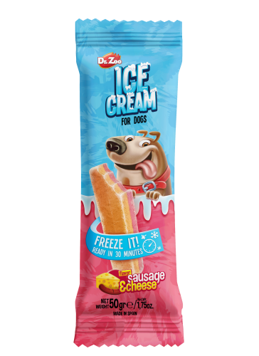 Dr Zoo, inghetata pentru caini, Carnati si Branza, 50 g