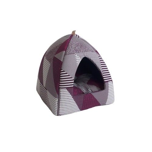 Culcus Textil Caini Si Pisici Iglu Vega L Purple, 43x43x38 cm