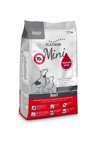 Hrana uscata caini, PLATINUM Dog Mini Adult cu Vita, 900 g
