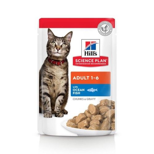 Hrana umeda pisici, Hill's Science Plan Feline Adult Ocean Fish, 85 g
