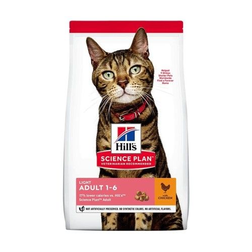 Hrana uscata pisici, Hill's Science Plan Feline Adult Light Chicken, 10 kg