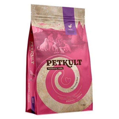 Hrana Uscata Caini, Petkult Dog Probiotics Starter and Junior Formula Duck & Rice, 2 kg