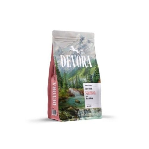 Hrana uscata caini, Devora Dog Adult Small Breed Grain Free, Somon, Caprioara & Rata, 1.5 kg