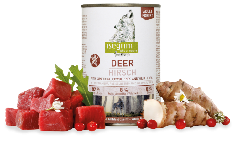 Hrana umeda, Isegrim Dog Adult Deer, 800 g