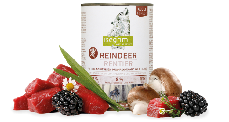 Hrana umeda, Isegrim Dog Adult Reindeer, 800 g