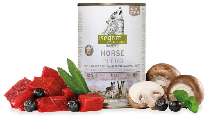 Hrana umeda, Isegrim Dog Adult Horse, 800 g