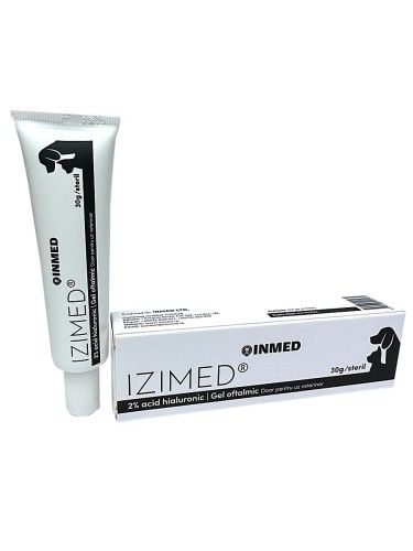 Izimed, gel oftalmic cu 2% acid hyaluronic pentru caini si pisici, 30 g
