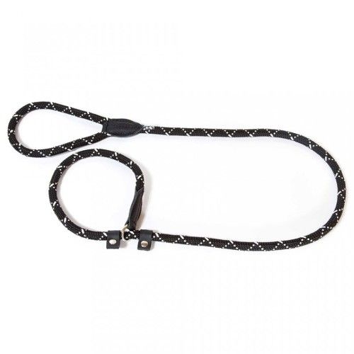 Lesa cordelina cu opritor dresaj, K9 2020R-IDC, 12 mm x 2 m, neagra/ fluorescenta
