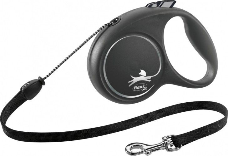 Lesa Flexi Black Design Snur M: 5m/20kg, Negru 12261