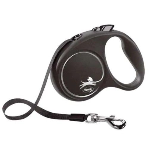 Lesa caini, Flexi, pana la 25 kg, M, 5 m, argintie