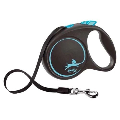 Lesa caini, Flexi, pana la 50 kg, L, 5 m, albastru
