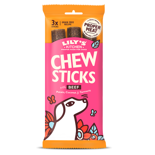 Lily's Kitchen Chew Sticks With Beef For Dogs, 3x120 g
