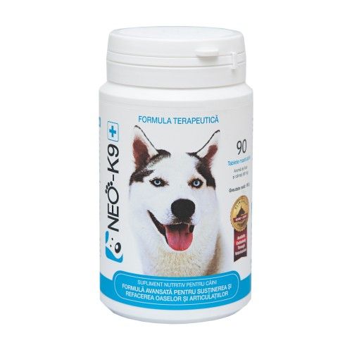 Supliment nutritiv pentru caini, Neo K9+, 90 tablete masticabile