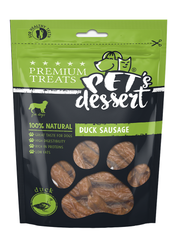 Pet's Dessert Dog Dog Duck Sausage, 80 g